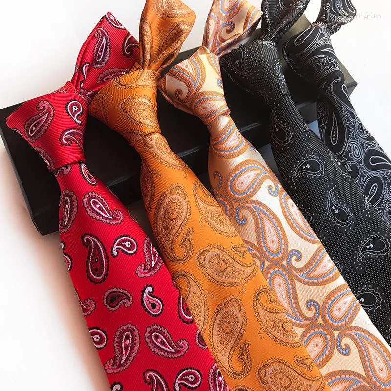 Bogen 8 cm Paisley Polyester Krawatte Mode einfache Accessoires Herren Business Clothes Dekorative 2022 Explosion