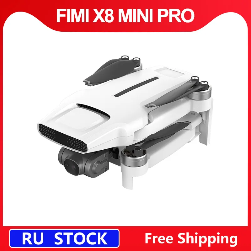 Drones FIMI X8 Mini Pro Versão RC Drone 8KM FPV 3 eixos Gimbal 4K Câmera HDR Vídeo GPS 30mins Tempo de voo Peso leve Quadcopter RTF 221107