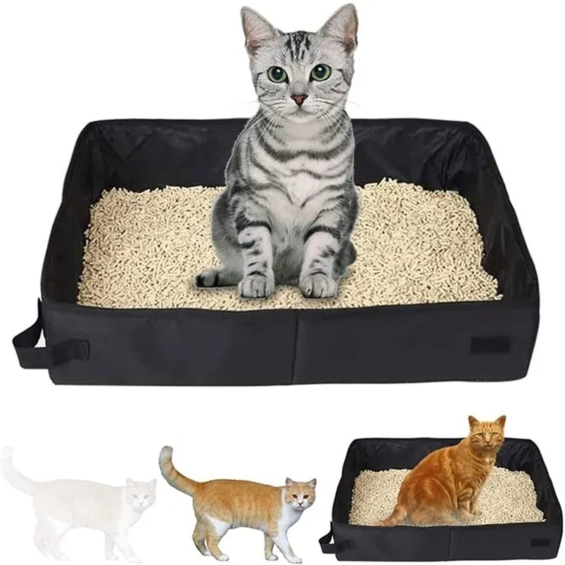 Wholesale Travel Litter Box Waterproof Foldable Pet Toilet Tray