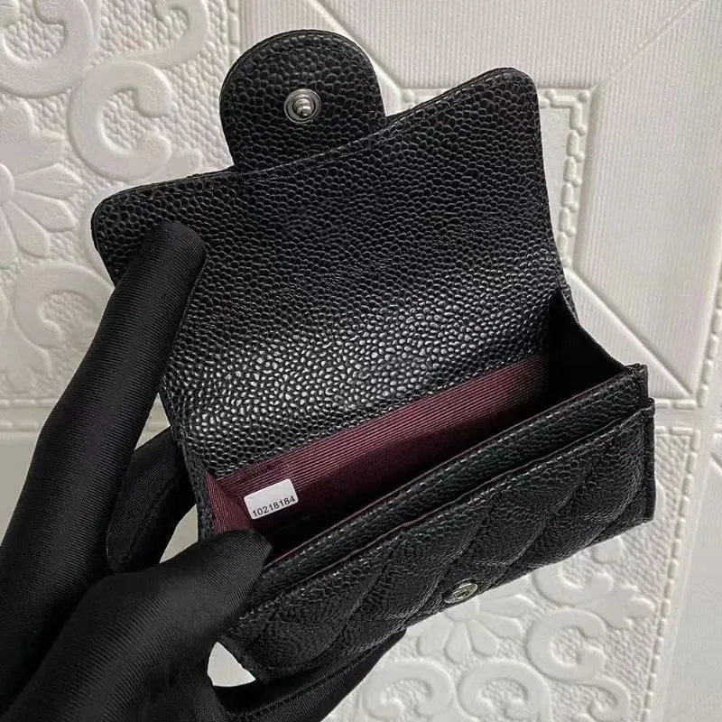 Klassische Designer-Kaviar-Geldbörse, Kartenhalter, echtes Leder, C-Kredit-ID-Karten, Brieftasche, Flip-Tasche, Luxus-Damen-Geldbörsen, Herren-Reisen299q