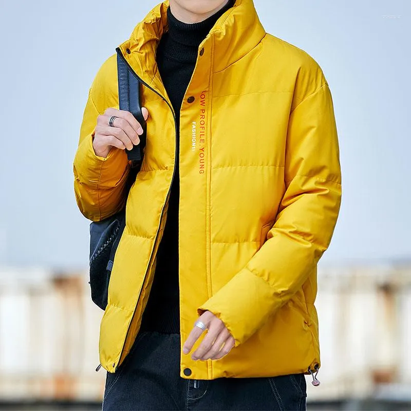 Мужская куртка пальца в падении зимняя утолщенная одежда в подставке на молодежь теплой холодная одежда 8910