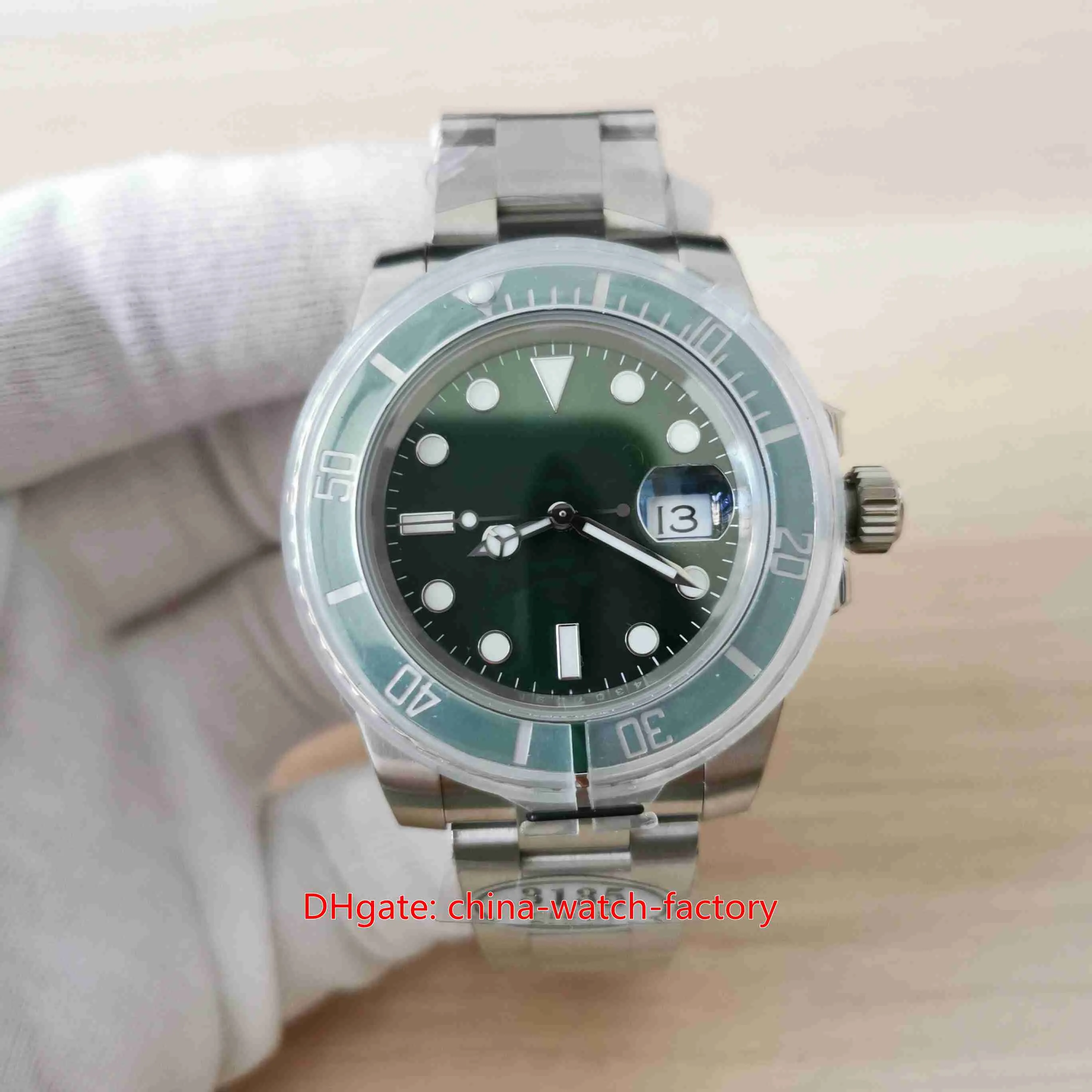CLEAN Factory Mens Watch CF Better Version 40mm 116610 116610LV-97200 Green Ceramic Watches 904 Steel CAL.3135 Movement Mechanical Automatic Men's Wristwatches