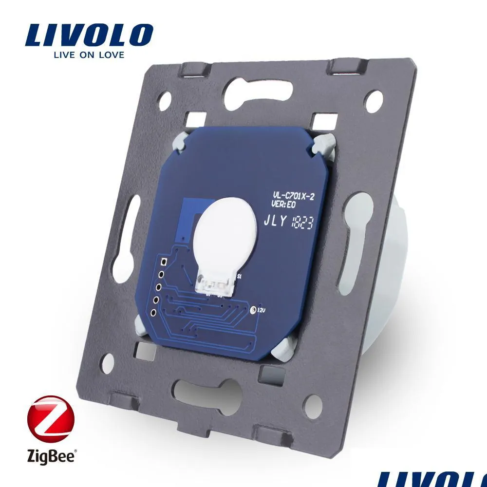Acessórios para interruptores Livolo Base da tela de toque ZigBee Switch Wall Light Smart sem o painel de vidro padrão AC 220250V VLC DHK6I