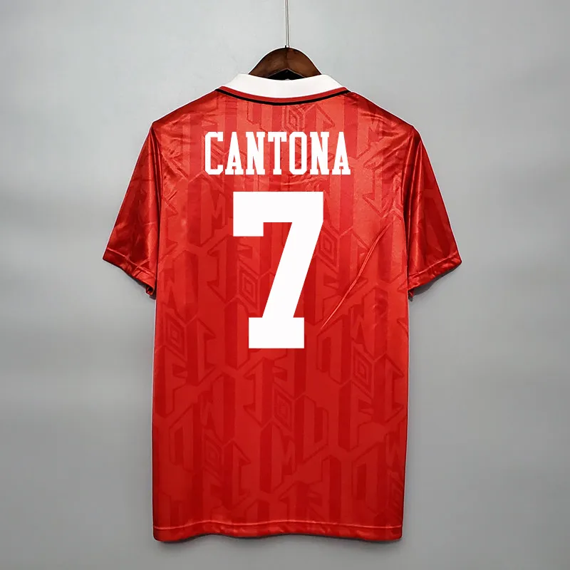 Retro 1992-94 Cantona Giggs Keane fotbollströjor Man Vintage Shirt Utd Classic Kit United