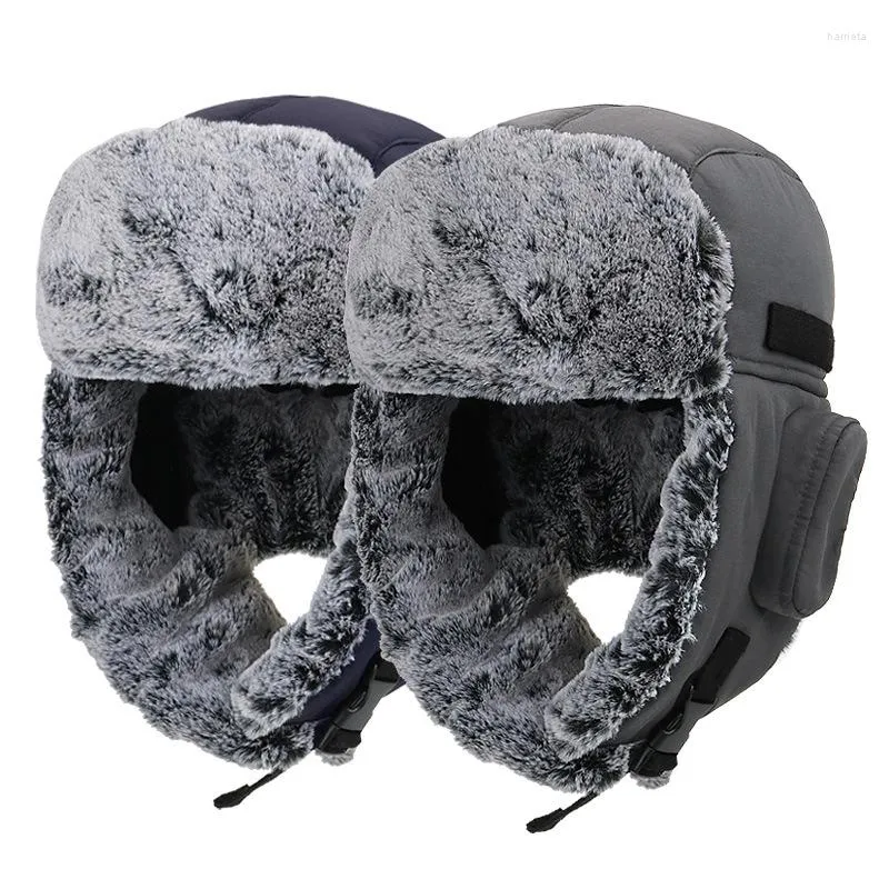 Bandane Inverno Uomo Caldo Cappello Russo Con Paraorecchie In Pelle Pu Trapper Cap Paraorecchie Per Le Donne