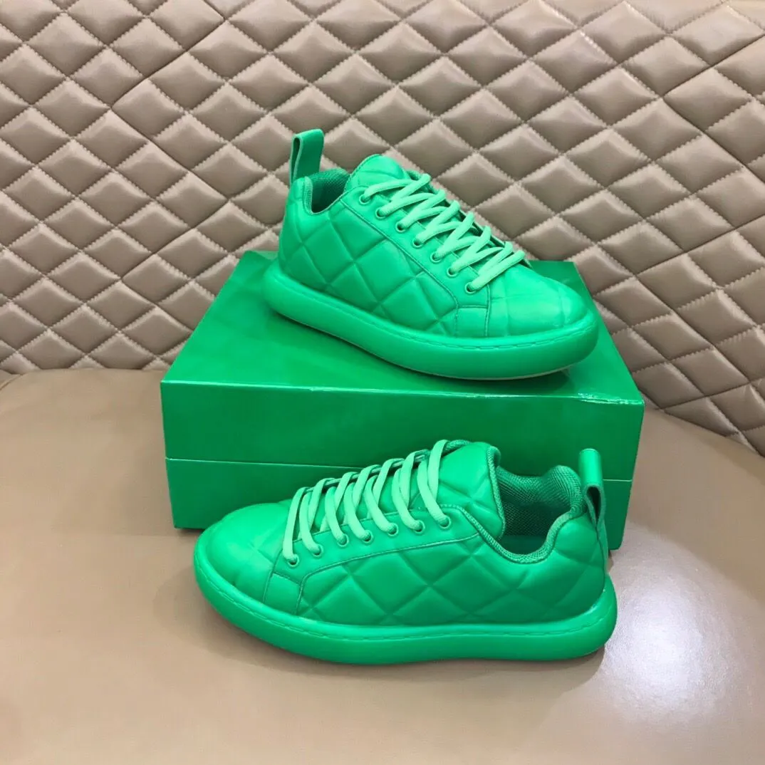 Marche Famose Cuscino Uomo Sneaker Scarpe Bianco Nero Verde Pelle