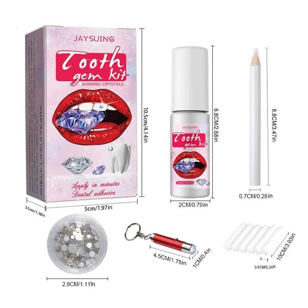 Permanent Makeup Inks Tooth Gem Set Easy To Remove Beautiful White Jewelry  Reflective Teeth Ornament Application Kit For Girl 22119995586 From Cjrj,  $20.4