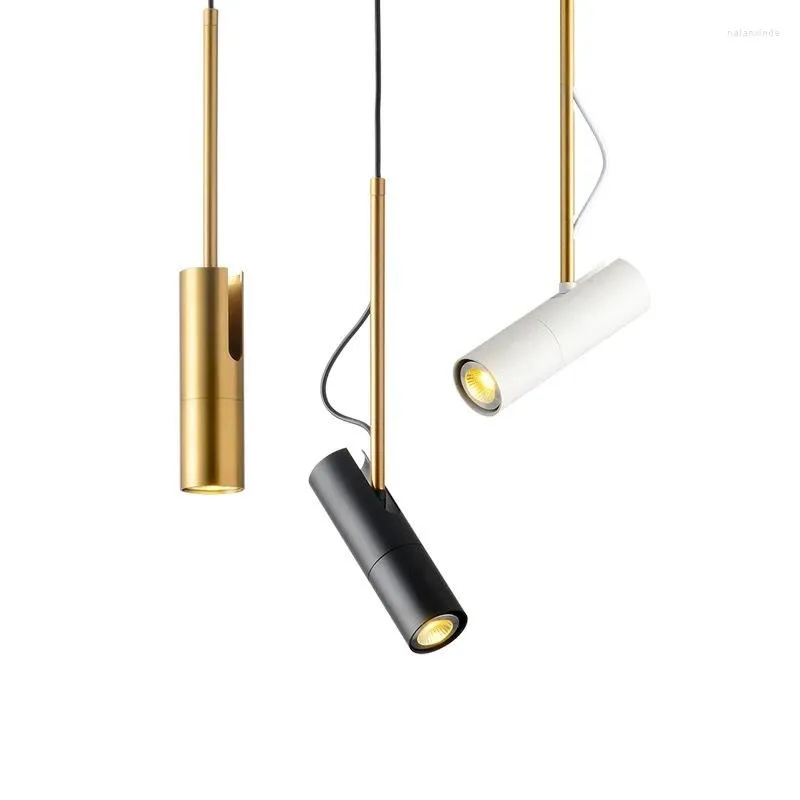 Подвесные лампы Nordic Современные минималистские светодиодные прикроватные золото/черная/белая люстра лампа спальня ресторанная стойка столешницы