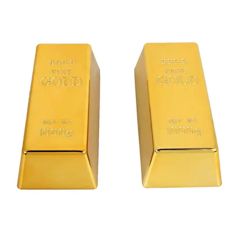 Fake Gold Bar Plastic Golden Home Decor Party Favors Bullion Bars