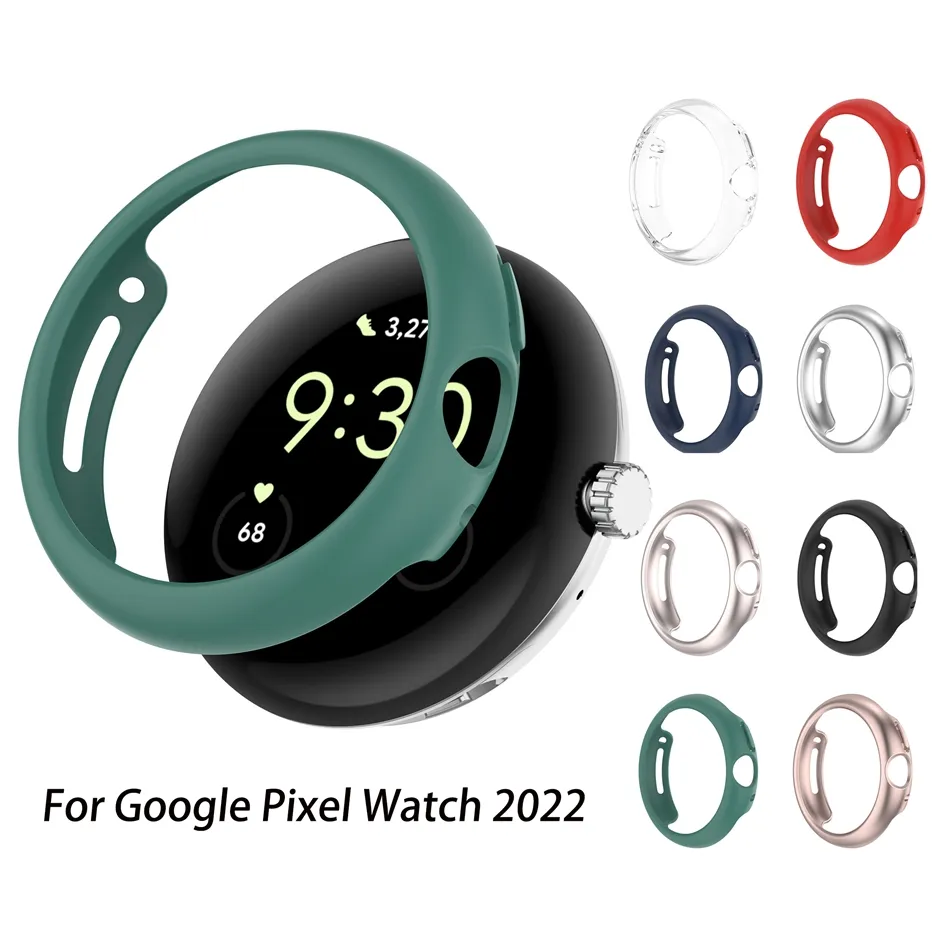 Google Pixel Watch 2022 360フルカバレッジハードアクリルプラスチックケースのスマートウォッチケースカバー