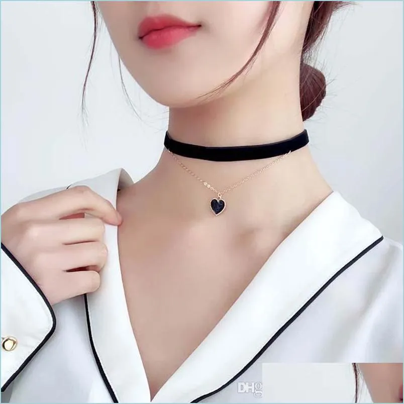 Black Beads Necklace Women Man Hip hop Personality Design Fashion Letter  Choker Chain Men's Jewelry - AliExpress