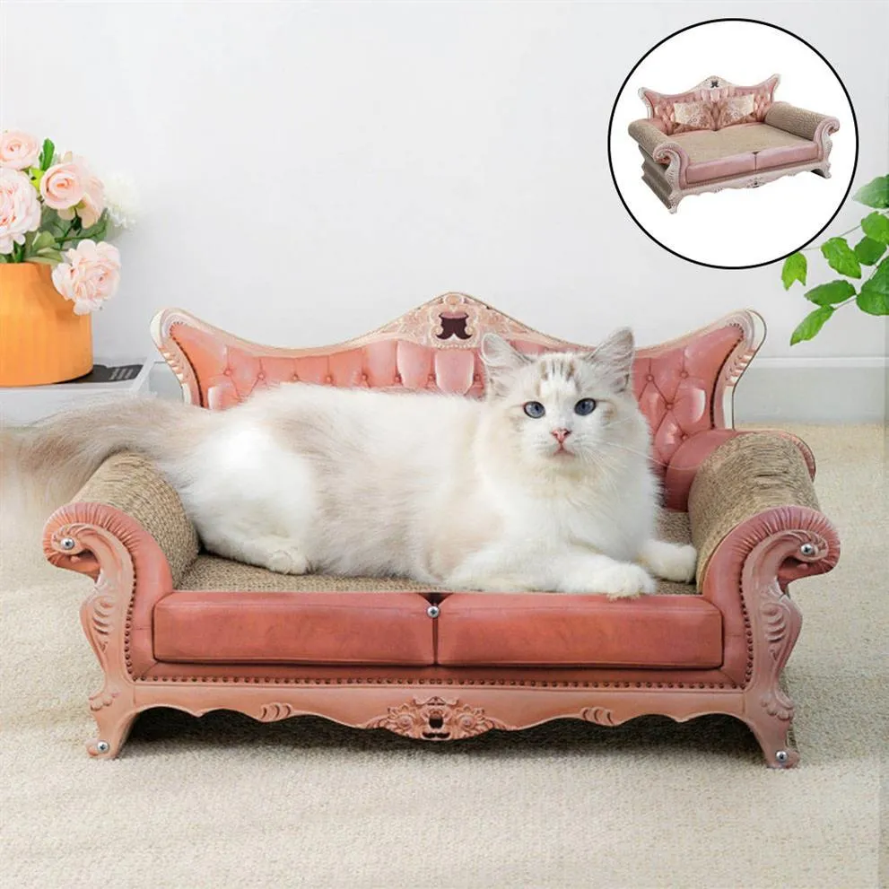 Meubels Pet Paper Scraperboard Sofa krabpaal voor massief slijpende klauwbord Anti-Scatch Cats Toy Scratchers Activiteit