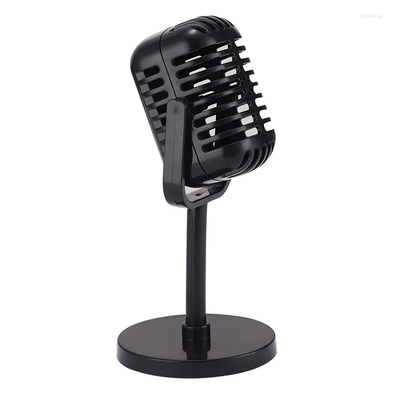 Mikrofoner Vintage Microphone Prop Plastic Fake Retro for Costume Role Play Antique Stage