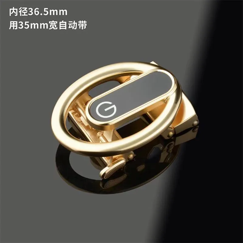 Brudgumstillbehör Casual Belt Buckle Logo Patch Metal Alloy Oval Automatic Buckle Spot Commodity Wholesale ZD863