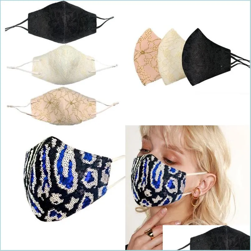 Designer Masks Woman Fashion Face Masks Reusable Designer Mask Adjustable Ear Loop Soft Breathable Dustproof Antifog Drop Delivery H Dh7It