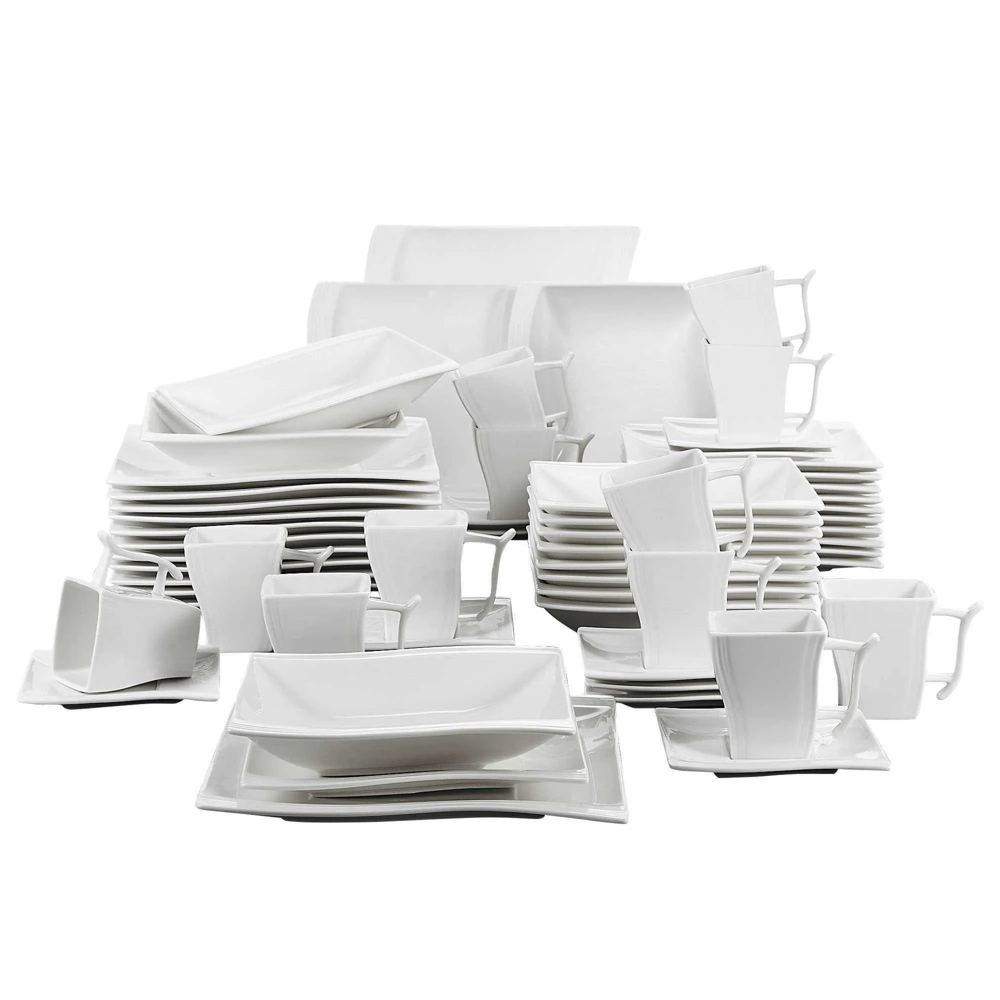 Malacasa Flora White Porcelain Fall Dinnerware Sets Clearance With