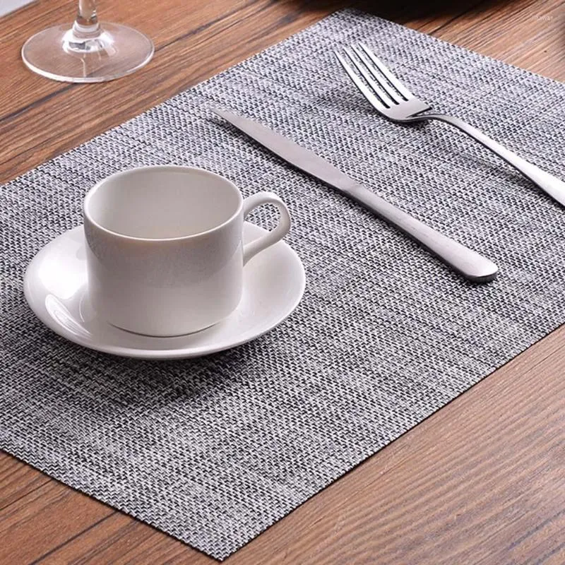 Creative PVC Placemat For Dinner Table Plastic Octagonal Hollow  Heat-insulated Pad Waterproof Non Slip Mats Home Decoration 1pcs