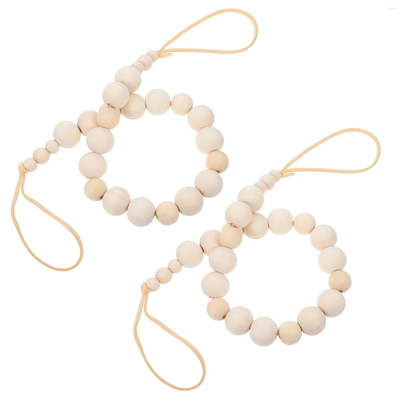 Rideau 1 ensemble porte-perles en bois modernes embrasses de style simple