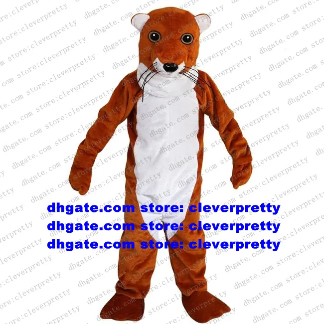 Costume de mascotte loutre brune Lutra castor Nutria Ragondin marmotte Bobac hermine personnage Showtime scène Upacara Penutupan zx555