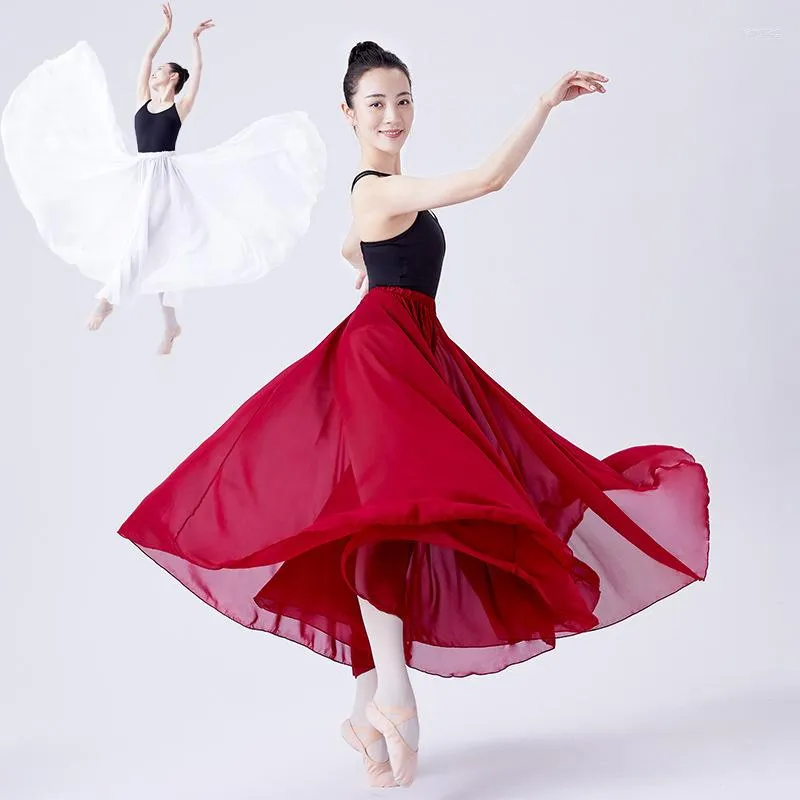 Stage Wear Gonna da ballo flamenco Costume tradizionale cinese tradizionale per spettacoli di balletto moderno Pratica grande swing
