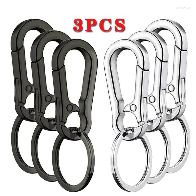 Keychains 3pcs Männer Kürbisschnuckle Keychain Kletterhaken Auto Taillengürtel Clip Anti-Lost Hanging Classic Ring Sports Tools