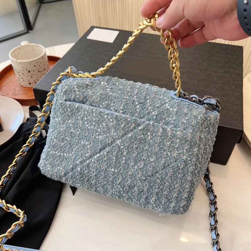 CC Bag 9a Dise ador Mujer Cadena Bolsas De Asas 19 Tweed Acolchado