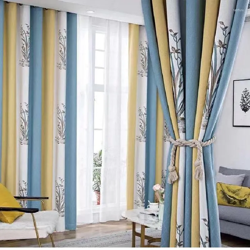 Vorhang, minimalistisch, nordisch, nahtlose Nähte, Verdunkelungsvorhänge für Schlafzimmer, Wohnzimmer, chinesischer Jacquard, Baumwollleinen