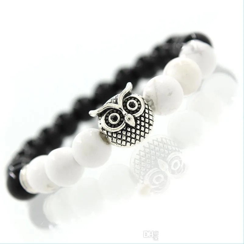 Perlé Nouveau Hibou Pierre Naturelle Perles Bracelet Bracelet Pour Hommes Femmes Yoga Lava Bijoux Accessoires De Mode Amoureux Will Et Sandy Drop De Dhxf9