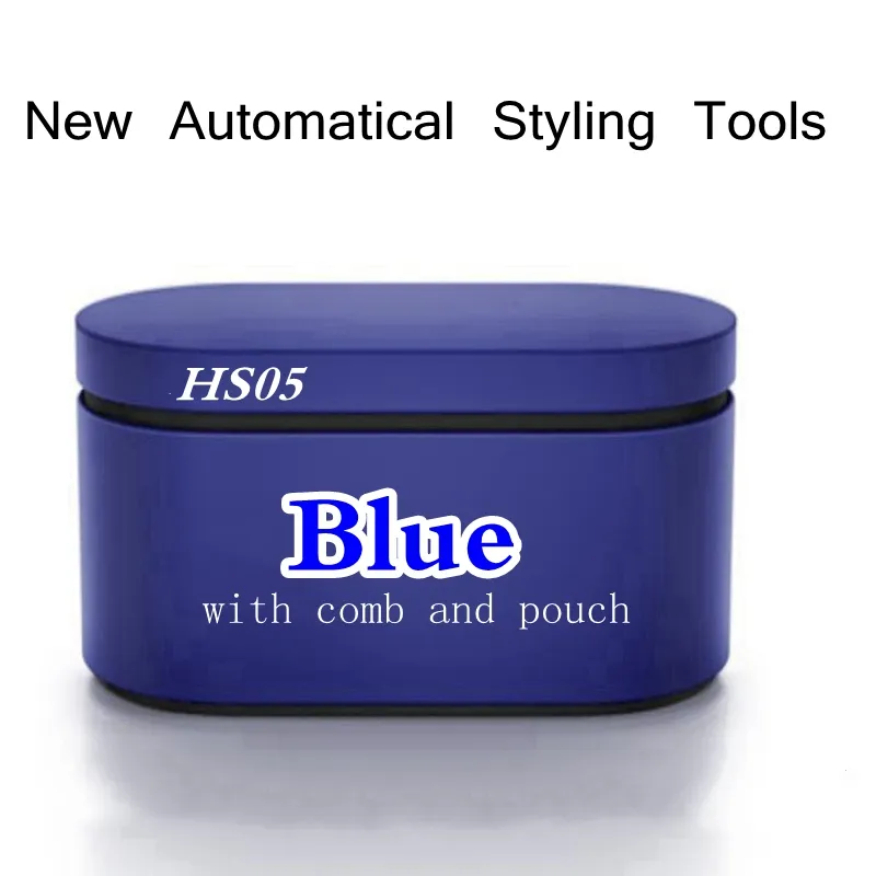 HS05 Hair styling tools Hairs curler Styler Automatic Multi-functional Gift box dryer for rough and Normal curling irons goodsell color-Blue
