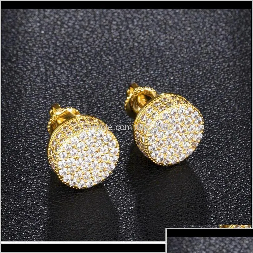 stud dz mens hip hop iced out micro micro cz incorings for male party jewelry brincos cgtix hbprt drop deliver otyv8