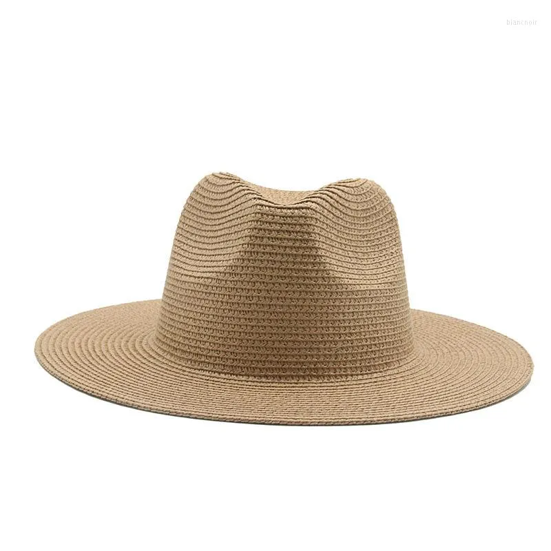 Berets 10pc Straw Panama Beach Hat For Women Men Shade Summer Small Brim Hats Woman Sun Protection Cap Girl Caps Man Sunhat Sunhats