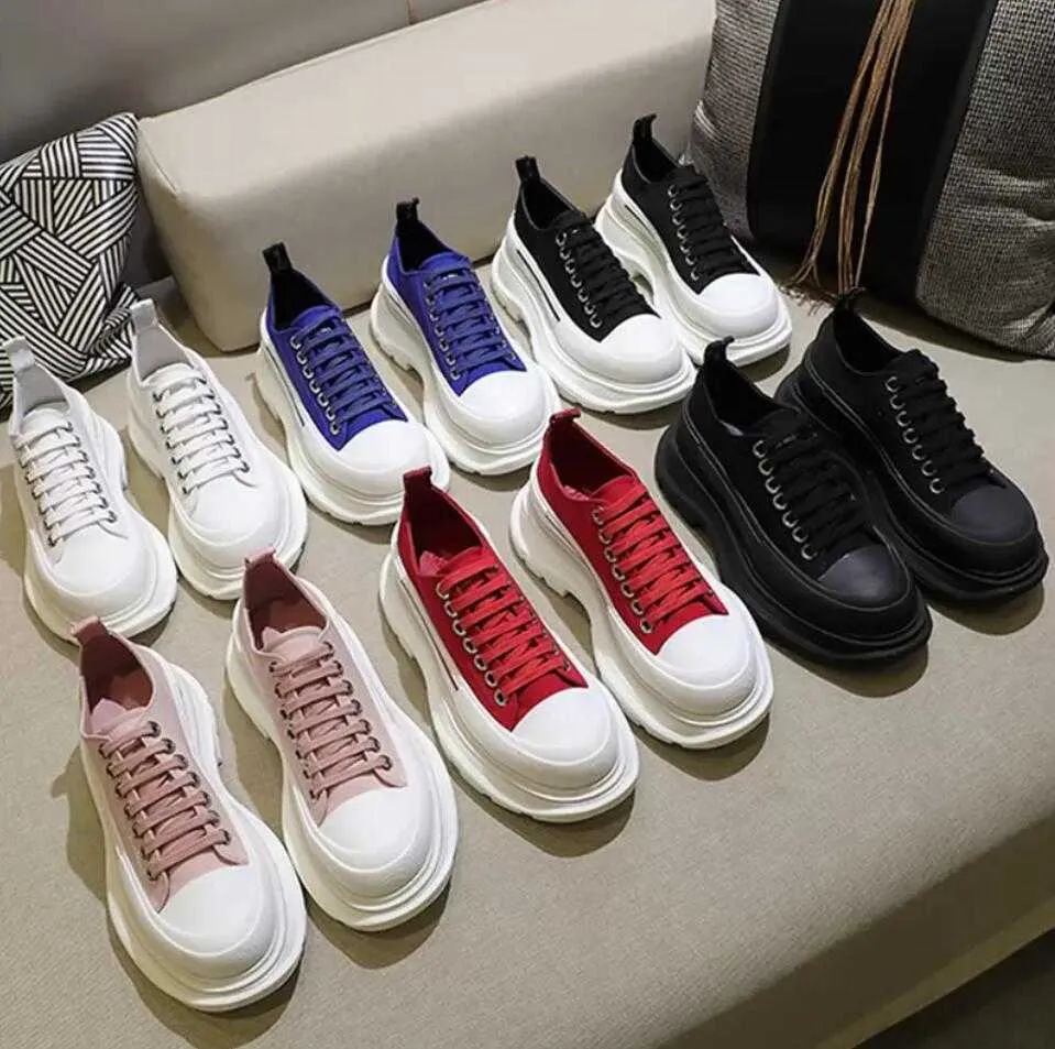 Shoes Tread Slick canvas sneaker Arrivals Platform High triple black white royal pale pink red women casual chaussures 35-45