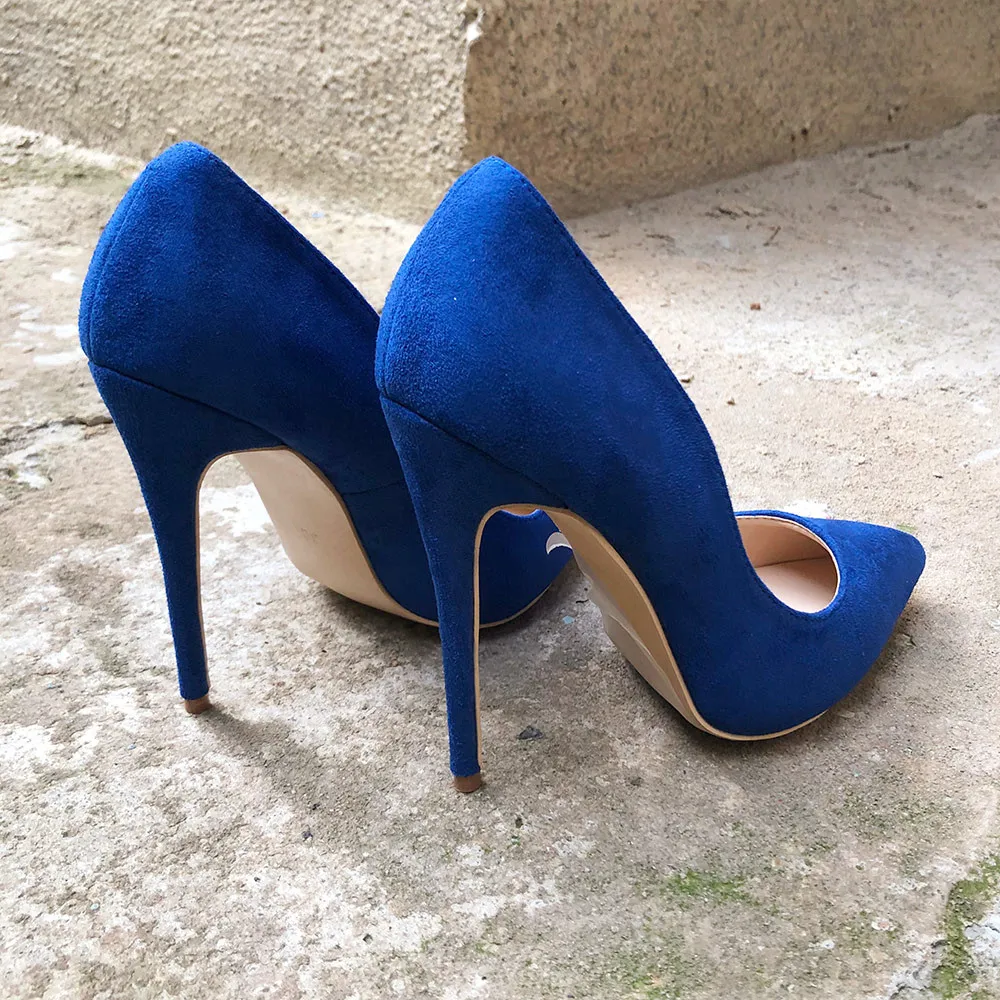 Royal blue shop red bottoms