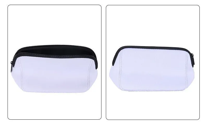 Sublimation Neoprene Storage Bag Blank DIY Women Handbags Waterproof cosmetic bags With Zipper for Adults Kids 1025