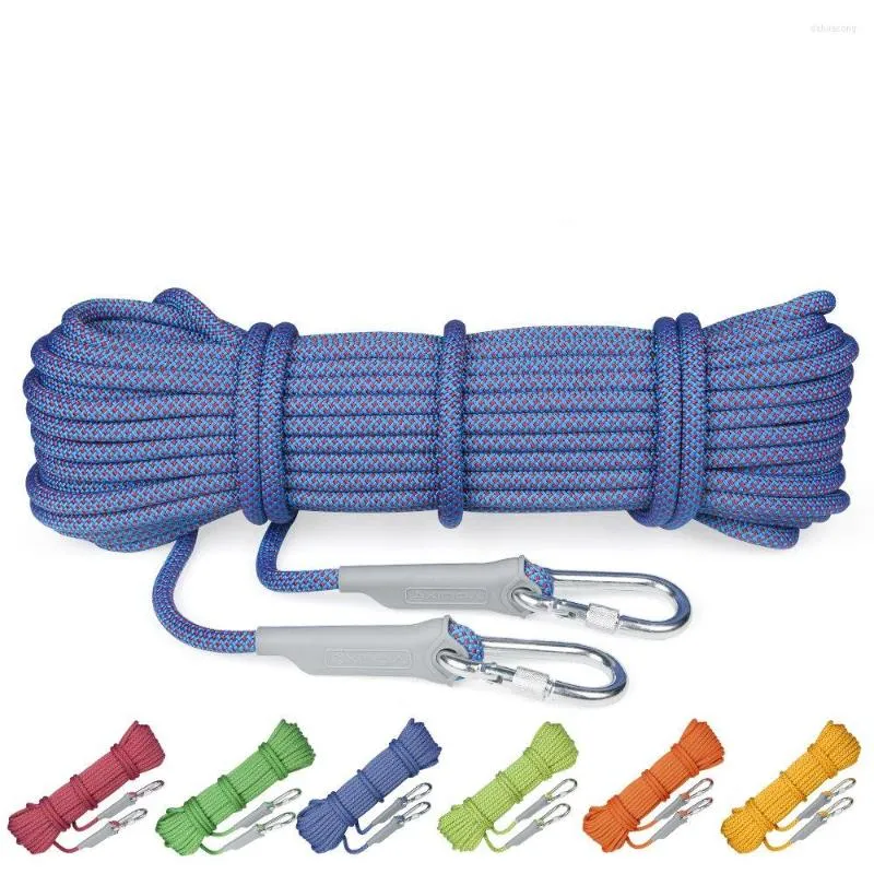 Gadgets extérieurs haute qualité 25KN 10.5mm corde d'escalade 2 crochets rappel sauvetage sécurité vêtements de protection équipements