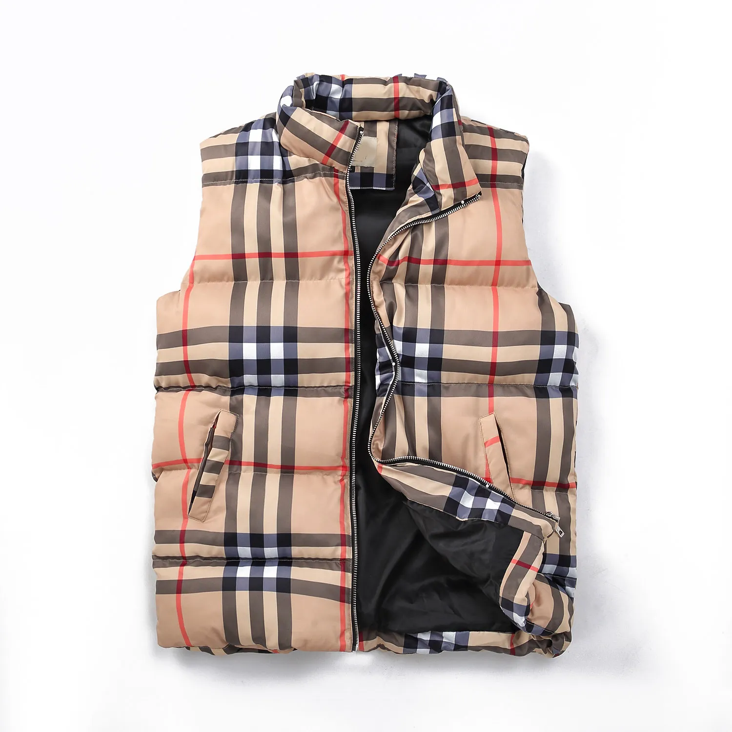 Fashion Plaid vests Down jacket vest Keep warm mens stylist winter jacket men and women thicken outdoor coat essential cold protection size M-3XL#01