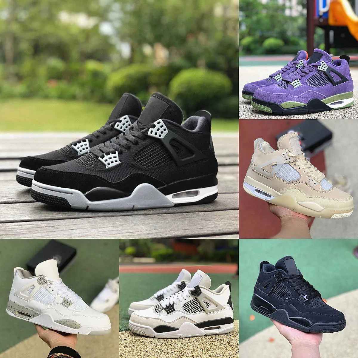 2023 Jumpman Red Thunder 4 4S Basketball Shoes University Blue Mens Militair Zwart Canvas Cement Cement Crème Sail White Oreo Infrared Canyon Purple Trainer Sneakers S8