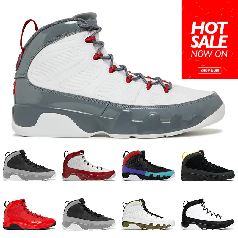 Jumpman 9 Basketball Shoes Men Women 9s Fire Red Pickle Gray Chile Red UNC Mens Trainer Sports Sneakers