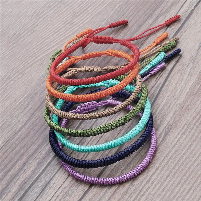 Bracelets de charme 12 couleurs Couple ethnique à la main tricoté corde bracelets pour femmes homme amoureux mode main bijoux enfants cadeau