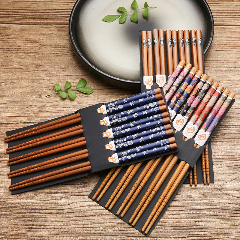 5 paren/set bamboe chopsticks klassieke Japanse stijl haksticks voor Chinees eten sushi