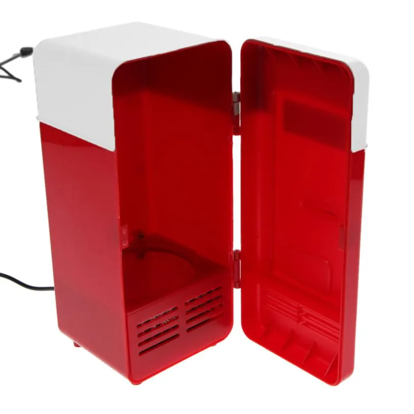 Bourse entier mini gadget usb canettes de boisson fraîche réfrigérateur réchauffeur de réchauffeur de réfrigérateur avec un réfrigérateur USB LED à LED interne257E