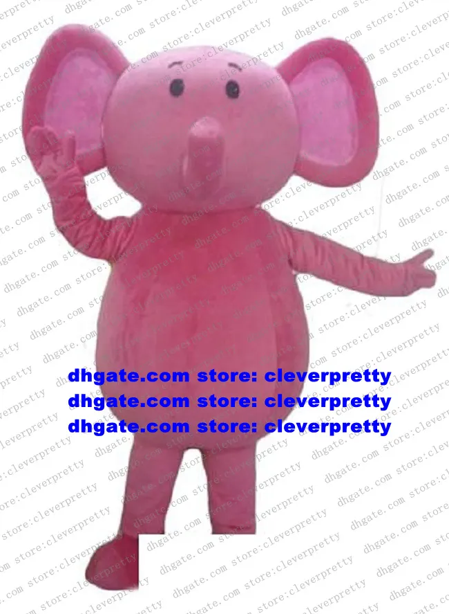 Pink Elephant Elephish Mascot Costume Adult Cartoon Character Outfit Suit Canvass Business Orders Welcome Reception zx264