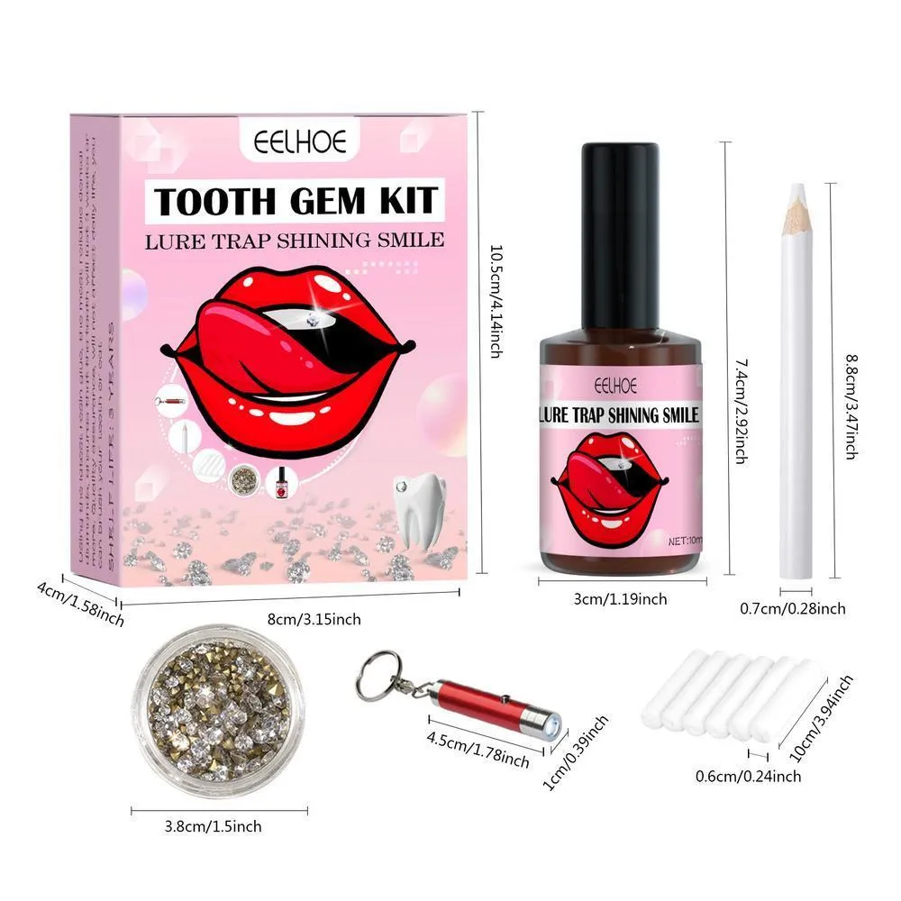 Permanent Makeup Inks Tooth Gem Set Easy To Remove Beautiful White Jewelry  Reflective Teeth Ornament Application Kit For Girl 22119995586 From Cjrj,  $20.4