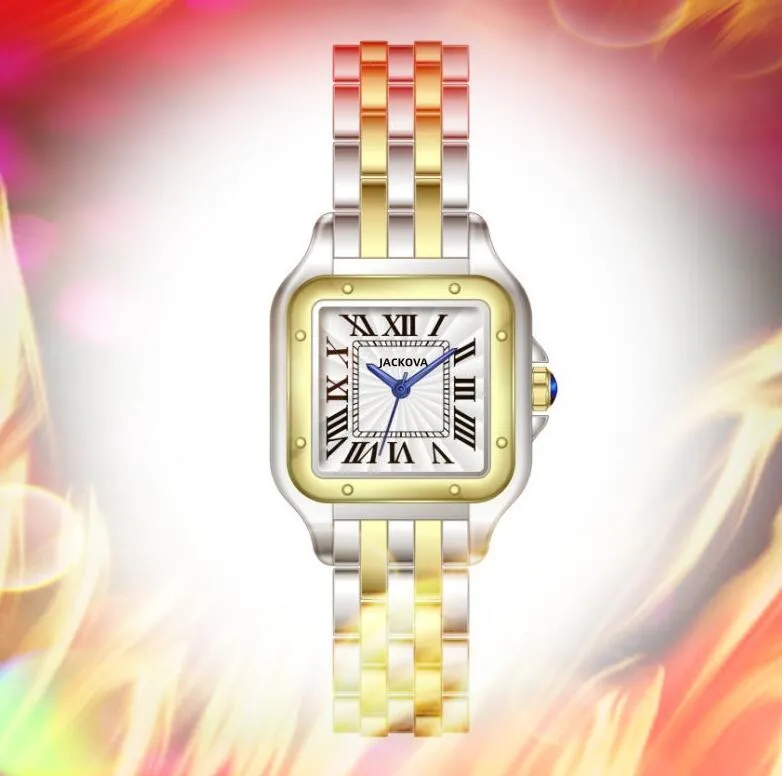 Famosos relojes de diseñador squar roman Relojes de pulsera de cristal de moda de lujo para mujer Reloj de pulsera de cuarzo de acero inoxidable completo Montre de luxe regalos