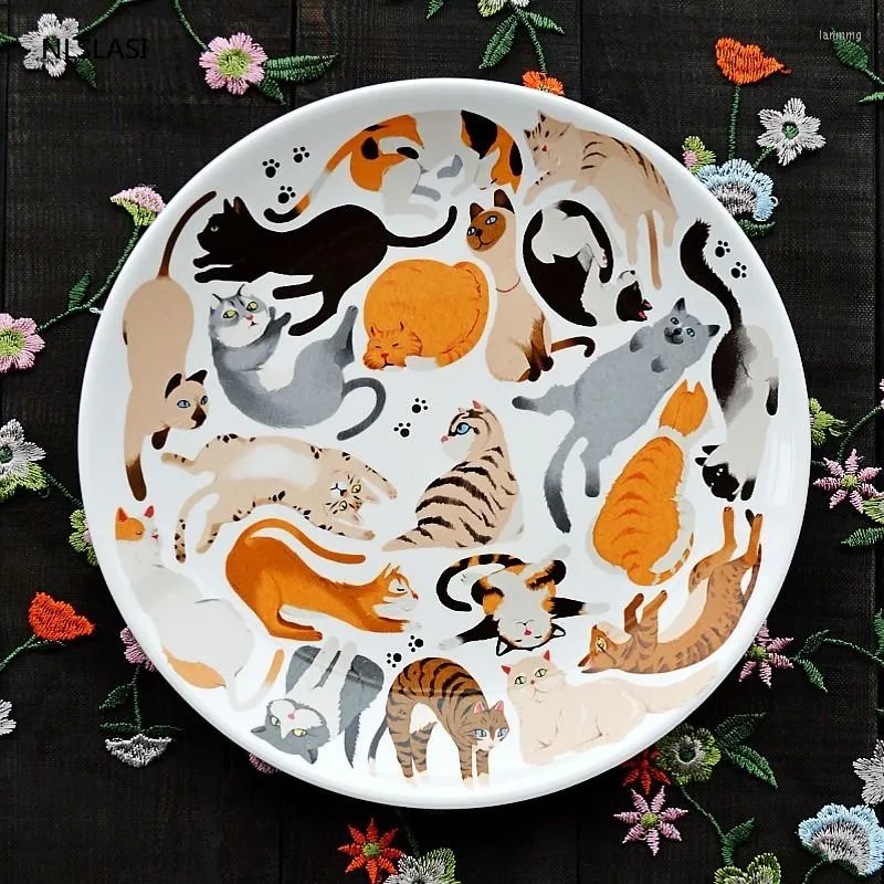 Plates Nordic Country Style Creativity Ceramic Home Breakfast Tableware Dinner Plate Dish Porcelain Dessert Dinnerware