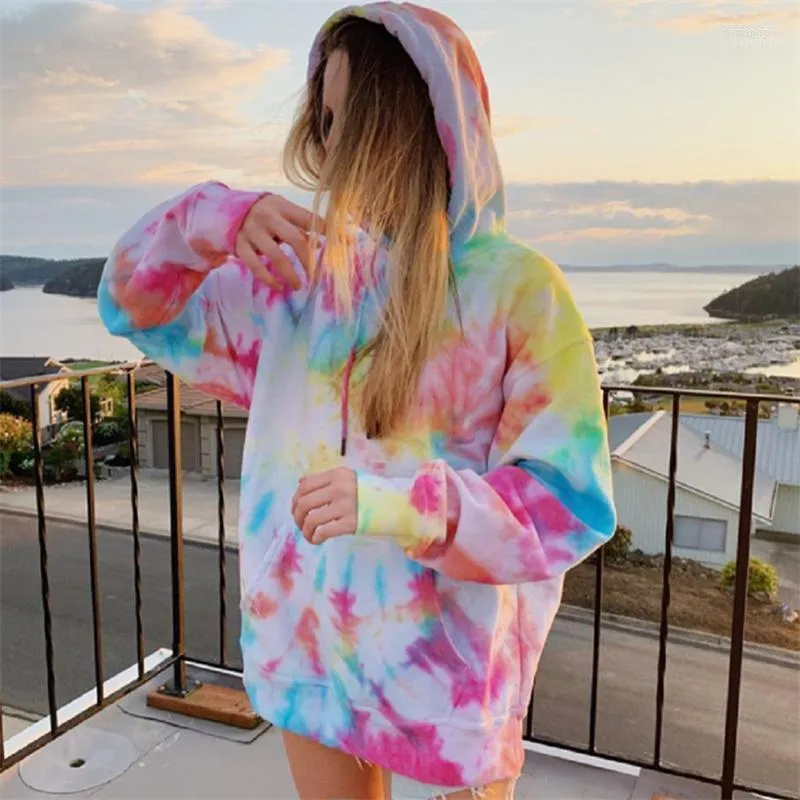 Harajuku Hip Hop Pastel Tie Dye Tie Dye Hoodie For Women Loose Casual Sports Top From Damangguo 13.52 DHgate.Com