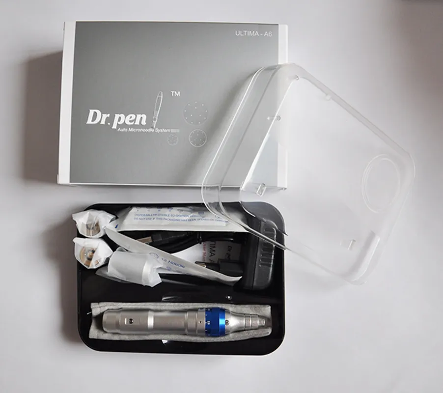 rechargeable Derma Pen Ultima A6 avec massage au rouleau de mésothérapie à cartouche d'aiguille