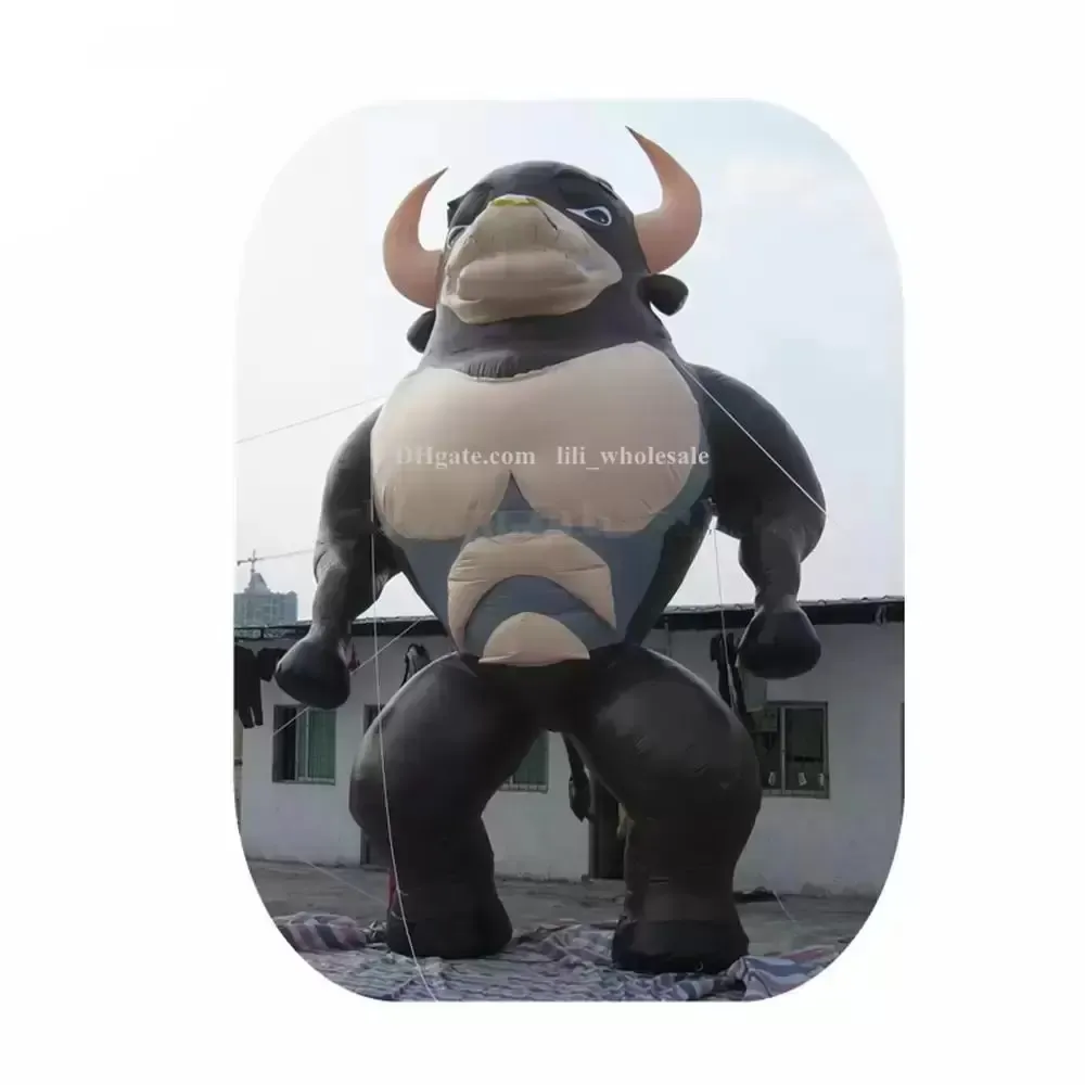 Wholesale Popeye Buffalo Giant Inflatable Bull Cartoon Animal Model