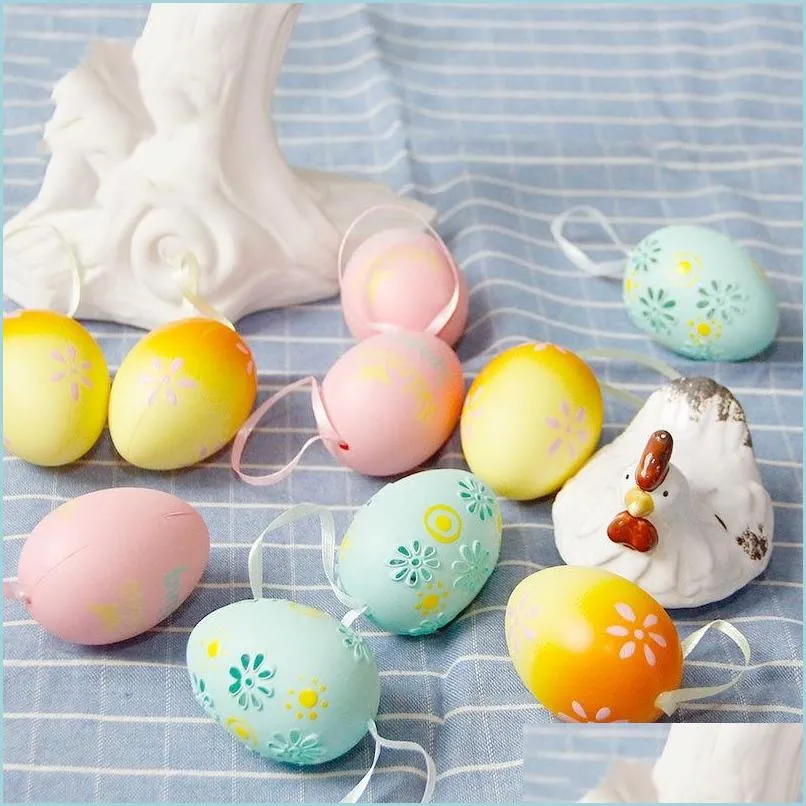 Other Festive Party Supplies Plastic Easter Egg Gifts Kids Diy Painted Graffiti Home Decorative Set 5 Styles Drop Delivery Garden Dhr4B