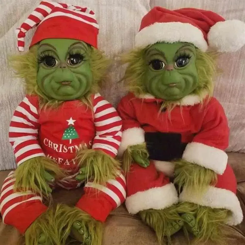 Grinch 인형 귀여운 크리스마스 박제 봉제 장난감 장난감 장난감 Xmas 선물 아이를위한 주식 장식 주식 #3 211223174U